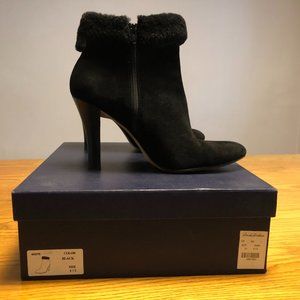 Brooks Brother's black suede booties